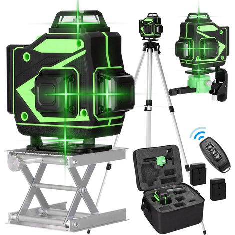 Niveau Laser Auto-nivelant 16 Lignes - Fonction 3°, Lignes Horizontale Et Verticale