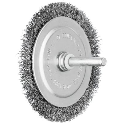 PFERD TOOLS Rundbürste ungezopft RBU Ø80x4 mm Schaft-Ø6 mm Stahl-Draht-Ø0,20