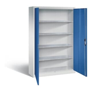 C+P Werkzeugschrank Acurado, H1950xB1200xT400mm, Front Enzianblau, Korpus Lichtgrau (8930-00)