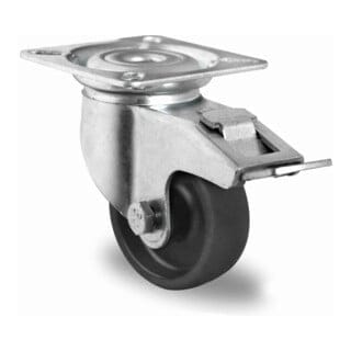CASCOO Lenkrolle mit Totalfeststeller ø 50 mm Serie P4P4 Gleitlager