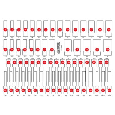 KS Tools Leere Schaumstoffeinlage zu 811.0063