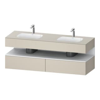 Duravit Einbauwaschtisch-Möbel-Set Qatego 160x55x60cm, Kon-WTU, B, we m/tau matt