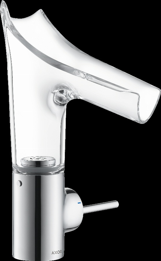 hansgrohe Waschtisch-Einhebelmischer Axor Starck V 140 m Glasausl., unverschließ Abl.garn, chr