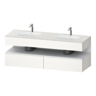 Duravit Einbauwaschtisch-Möbel-Set Qatego 160x55x60cm, Kon-WTU, B, we matt/we matt