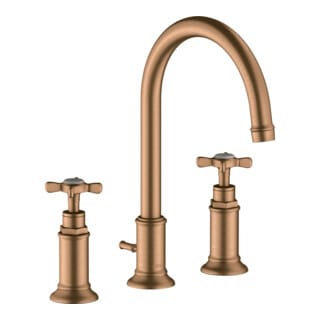 hansgrohe 3-Loch-Waschtischarmatur 180 Axor Montreux A 175mm, m Kreuz, ZugstAblGar, b bron