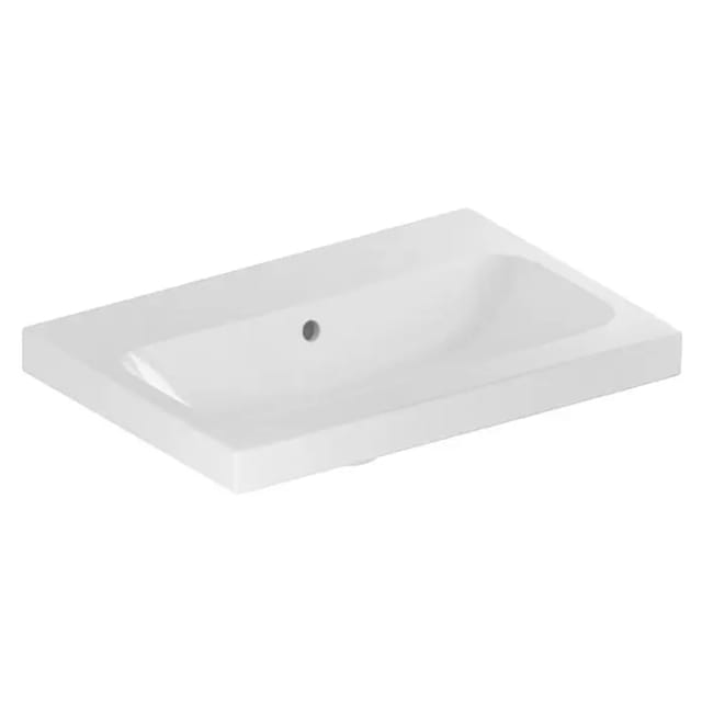 Geberit Waschtisch iCon Light 60x42cm, o. Hahnl., m ÜL, weiß KeraTect