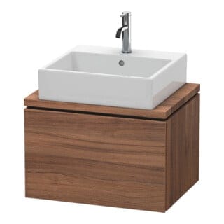 Duravit Waschtischunterschrank Compact L-Cube 62x47,7cm, Nussb Nat, f Kons, 1 Auszug