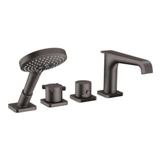 hansgrohe Fertigset Axor Citterio E 4-L-BW-Rand-Arm, m Thermostat, brush. bla vc