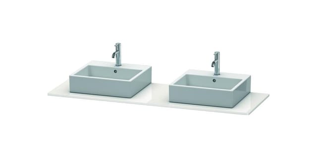 Duravit Konsole XSquare 160x55cm, w g, m 2 Auss, Beck. beids.