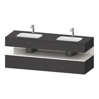 Duravit Einbauwaschtisch-Möbel-Set Qatego 160x55x60cm, Kon-WTU, B, w g/Gra ma