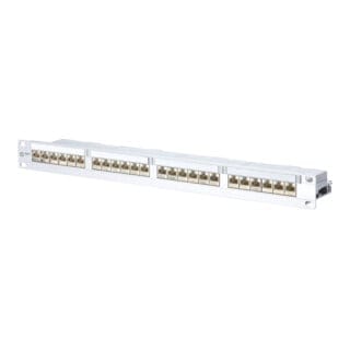 BTR NETCOM 24-Port Panel E-DAT C6A 1HE modular Alu TN EDATC6A-MP24-mod