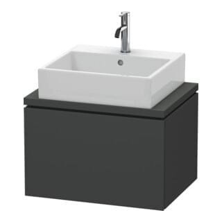 Duravit Waschtischunterschrank Compact L-Cube 62x47,7cm, graph ma, f Konsole, 1 Auszug