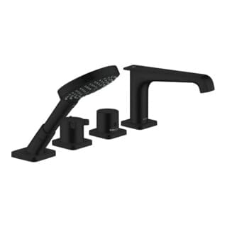 hansgrohe Fertigset Axor Citterio E 4-L-Fliesenrd.-Arm., m Thermostat, matt-sw