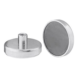 Flachgreifermagnet mit Innengewinde, Ferrit,⌀ 32 mm
