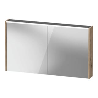 Duravit LED-Spiegel D-Code 2.0 m Steckd. 2 T, Lichtf ob, 120x70x14,8cm, Ei Marm