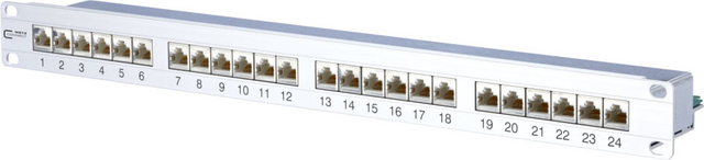 BTR NETCOM 24-Port Panel E-DAT C6A 1HE Alu TN EDATC6A-MP24