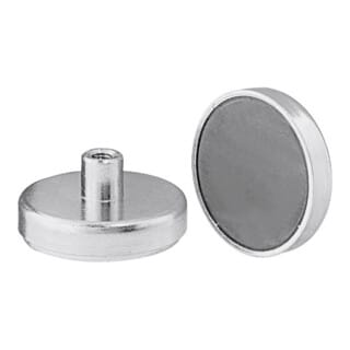 Flachgreifermagnet mit Innengewinde, Ferrit,⌀ 40 mm
