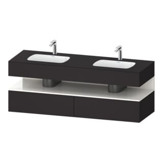 Duravit Einbauwaschtisch-Möbel-Set Qatego 160x55x60cm, Kon-WTU, B, w g/Gra matt
