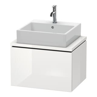 Duravit Waschtischunterschrank Compact L-Cube 62x47,7cm, we. hgl, f Konsole, 1 Auszug