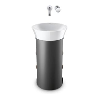 Duravit Waschtischunterschrank White Tulip 41x41x75cm, 2 Holzf.-B, US N mas/gra hgl