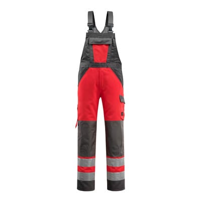 Mascot Gosford Latzhose Größe 82C60, hi-vis rot/dunkelanthrazit
