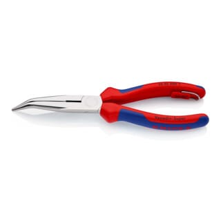 KNIPEX 26 25 200 T BK Flachrundzange mit Schneide (Storchschnabelzange) verchromt 200 mm