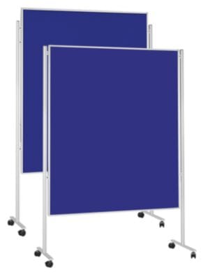 Magnetoplan Mobile Kommunikationswand, Filz blau, 1200 x 1500 mm