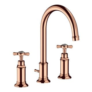 hansgrohe 3-Loch-Waschtischarmatur 180 Axor Montreux A 175mm, m Kreuz, ZugstAblGar, po r gol