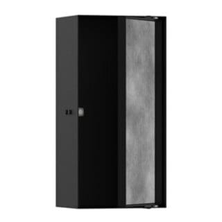 hansgrohe XtraStoris Rock Wandnische 150x300x100mm, m befl. Tür, mattschwarz