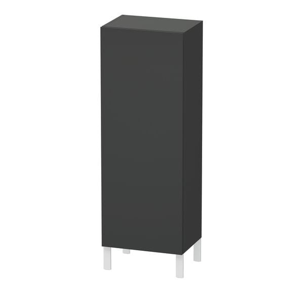 Duravit Halbhochschrank L-Cube 50x36,3x132cm, Tür rechts, graphit matt