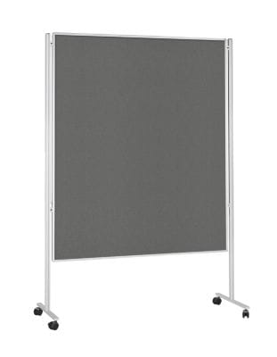 Magnetoplan Mobile Kommunikationswand, Filz grau, 1200 x 1500 mm