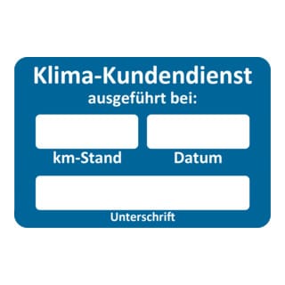 Eichner Kundendienstaufkleber, Text: Klima-Kundendienst
