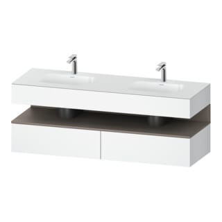 Duravit Einbauwaschtisch-Möbel-Set Qatego 160x55x60cm, Kon-WTU, B, bas. matt/we ma