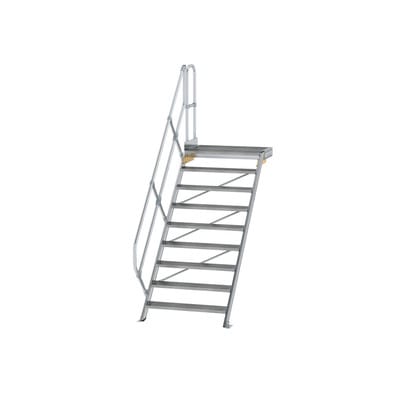 MUNK Aluminium-Treppe Plattform 45° 9 Stufen
