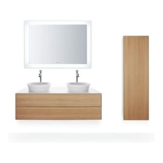Duravit Halbhochschrank White Tulip 40x36x132cm, 1 T, An R, E N mas/weiß hgl
