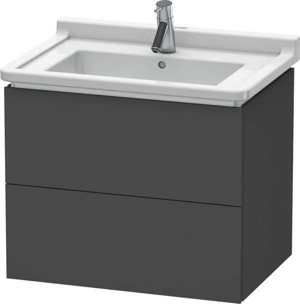 Duravit Waschtischunterschrank L-Cube 67x46,9cm, graph ma, 2 Schub., wandhängend