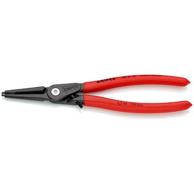 KNIPEX 48 31 J3 Präzisions-Sicherungsringzange für Innenringe in Bohrungen mit Überdehnungsschutz mit rutschhemmendem Kunststoff überzogen grau atramentiert 225 mm