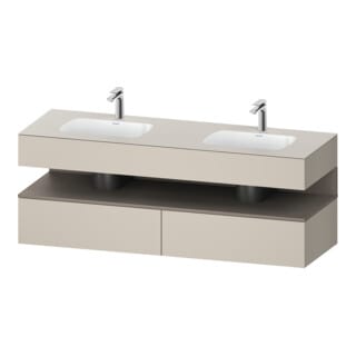 Duravit Einbauwaschtisch-Möbel-Set Qatego 160x55x60cm, Konsolen-Waschtischunterbau, bas. m/tau ma