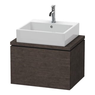 Duravit Waschtischunterschrank Compact L-Cube 62x47,7cm, Ei dkl. geb., f Kons, 1 Ausz.