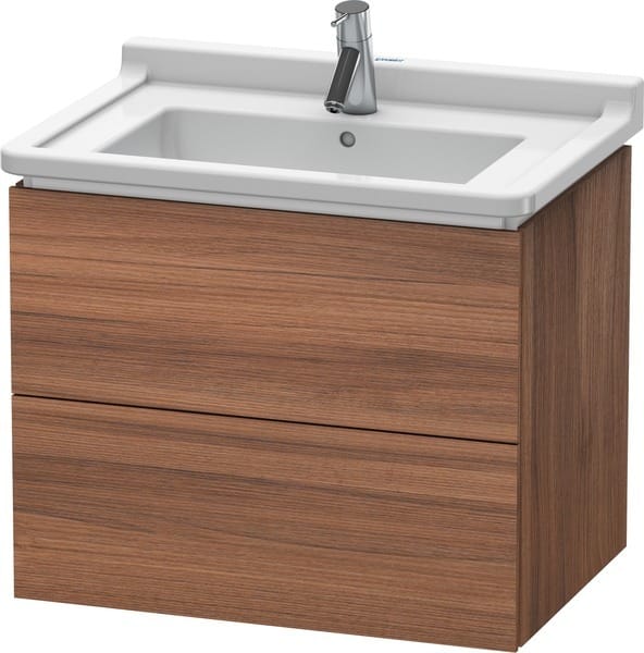 Duravit Waschtischunterschrank L-Cube 67x46,9cm, Nussb Nat, 2 Schub., wandhängend
