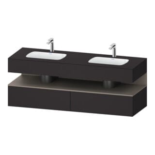 Duravit Einbauwaschtisch-Möbel-Set Qatego 160x55x60cm, Kon-WTU, bas. m/Grap matt
