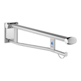 Keuco WC-Stützklappgriff Plan Care 700mm, li, Alu silber-eloxiert/lichtgrau