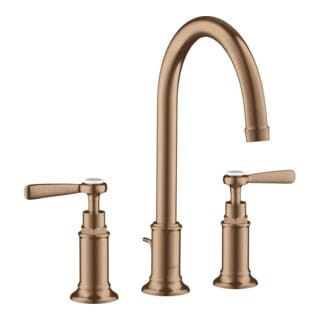 hansgrohe 3-Loch-Waschtischarmatur 180 Axor Montreux A 175mm, m H-Gr, ZugstAblGar, b r gol