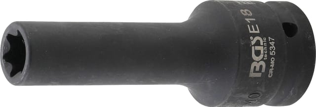BGS Kraft-Steckschlüssel-Einsatz E-Profil, tief 5347, Antrieb Innenvierkant 20 mm (3/4"), SW E18 mm