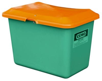 CEMO Streugutbehälter Plus3 200 Liter ohne Entnahme grün/orange