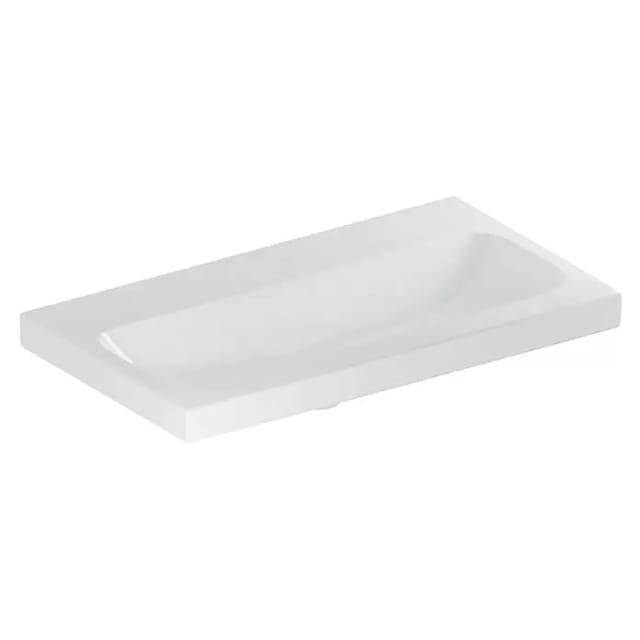 Geberit Waschtisch iCon Light 75x42cm, o. Hahnl., o. ÜL, weiß KeraTect