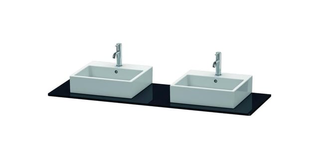 Duravit Konsole XSquare 160x55cm, s g, m 2 Auss, Beck. beids.