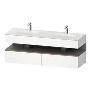 Duravit Einbauwaschtisch-Möbel-Set Qatego 160x55x60cm, Kon-WTU, B, ba matt/we matt