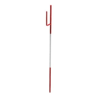 Schake Lattenpfahl Ø 20 x 1400mm, mit 1 Lattenhalter, rot / weiß lackiert
