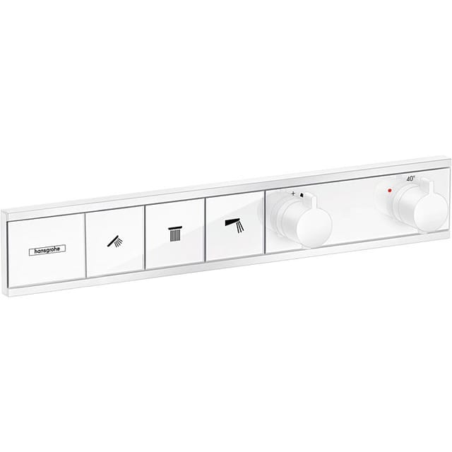 hansgrohe Fertigmontageset RainSelect UP-Thermostat, 3 Verbraucher, mattweiß